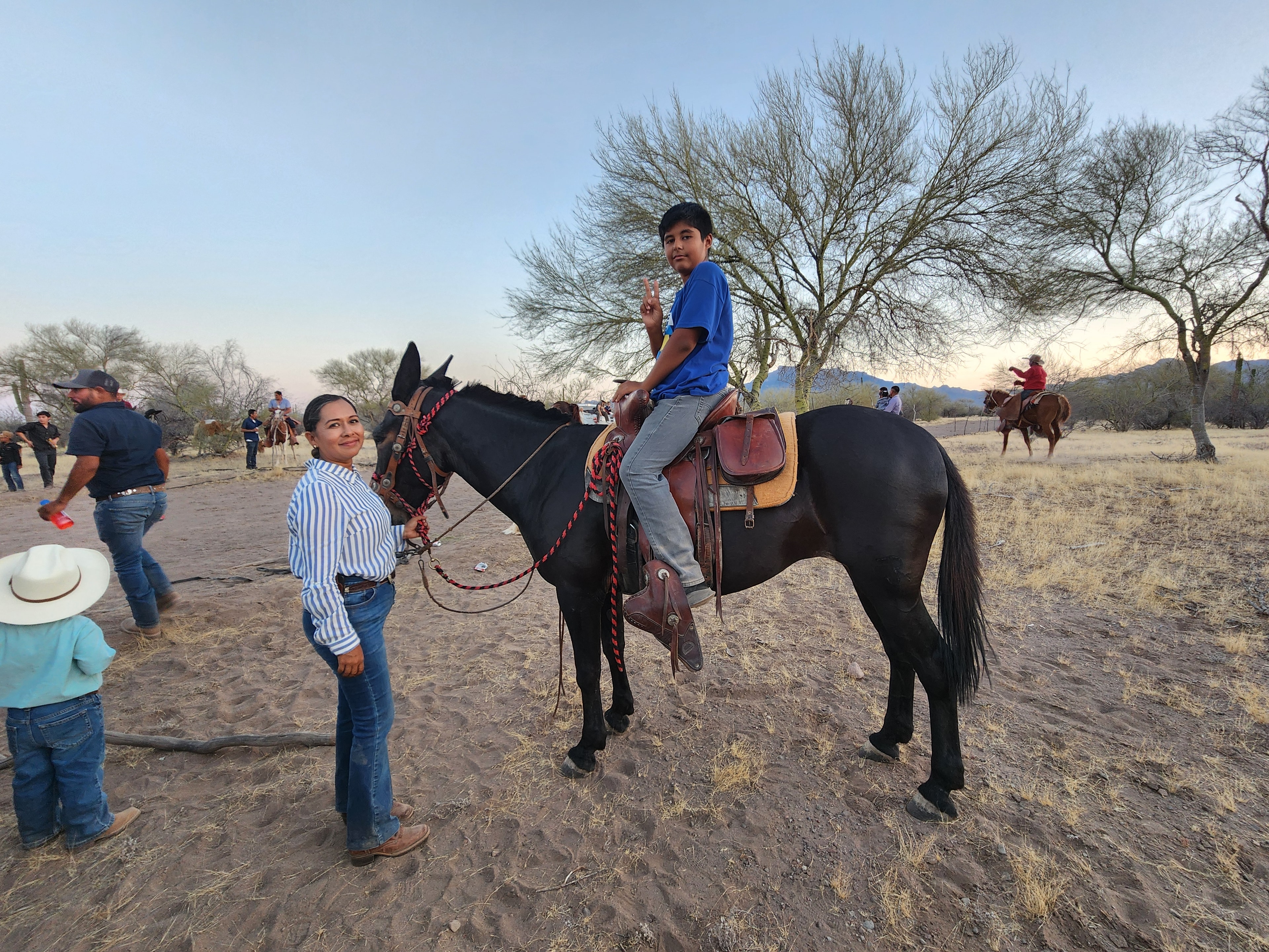 Horseback riders exploring the sierra terrain near Loreto