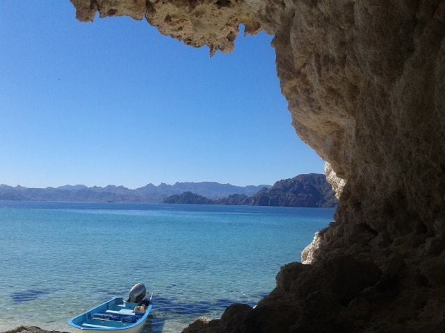 Island snorkeling tour scene near Loreto in the Gulf of California
